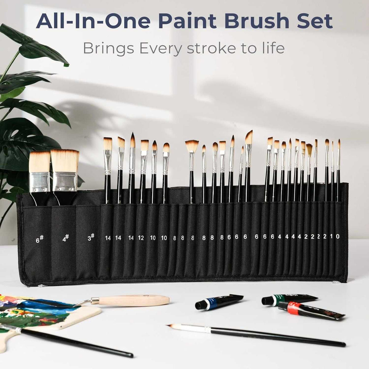 Unlock Your Creativity with the 30-Piece Paint Brush Collection – Perfect for Acrylic, Oil & Gouache Art
