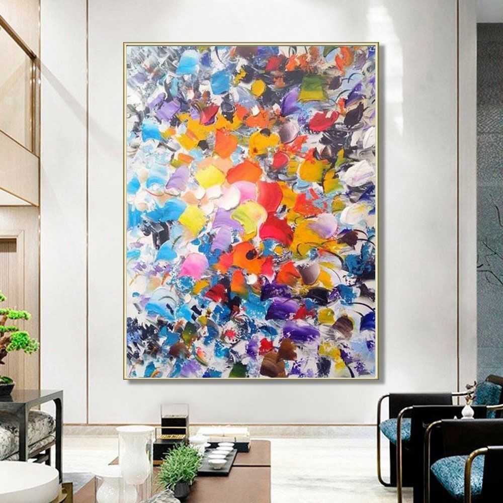 Hand Oil Painting Wall Art Abstract painting Original painting Hand painted canvas art Home Hallway Hall Decoration Painting