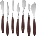 Premium Painting Knife Set for Artists – 7 Stainless Steel Palette Knives with Wooden Handles for Effortless Color Mixing and Drawing