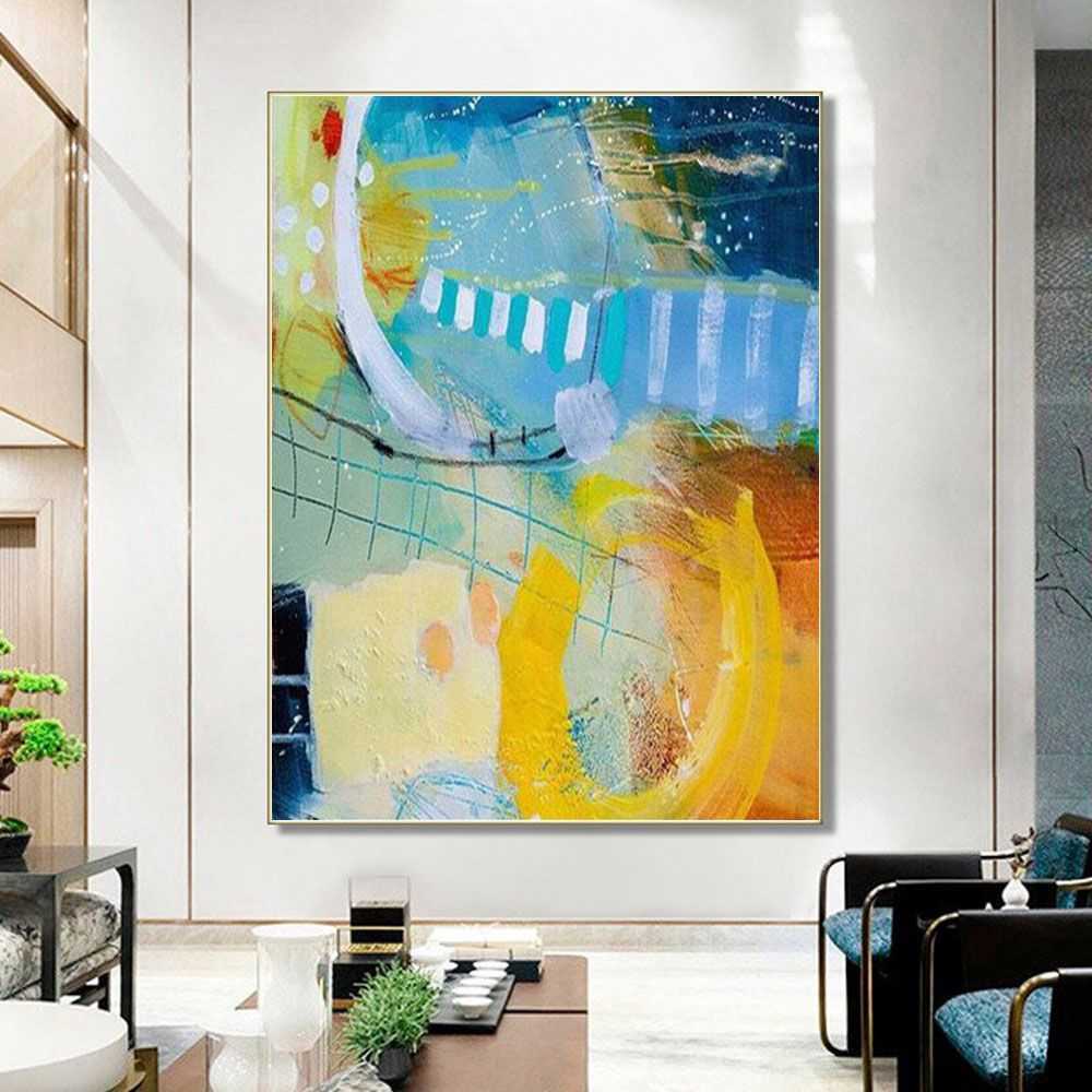 Hand Oil Painting Wall Art Abstract painting Original painting Hand painted canvas art Home Hallway Hall Decoration Painting