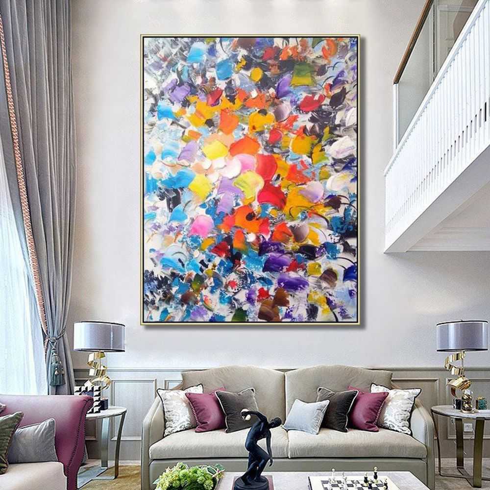 Hand Oil Painting Wall Art Abstract painting Original painting Hand painted canvas art Home Hallway Hall Decoration Painting