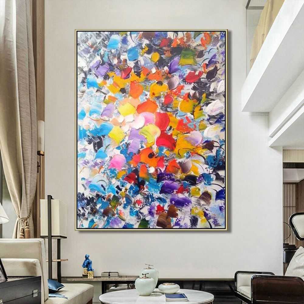 Hand Oil Painting Wall Art Abstract painting Original painting Hand painted canvas art Home Hallway Hall Decoration Painting