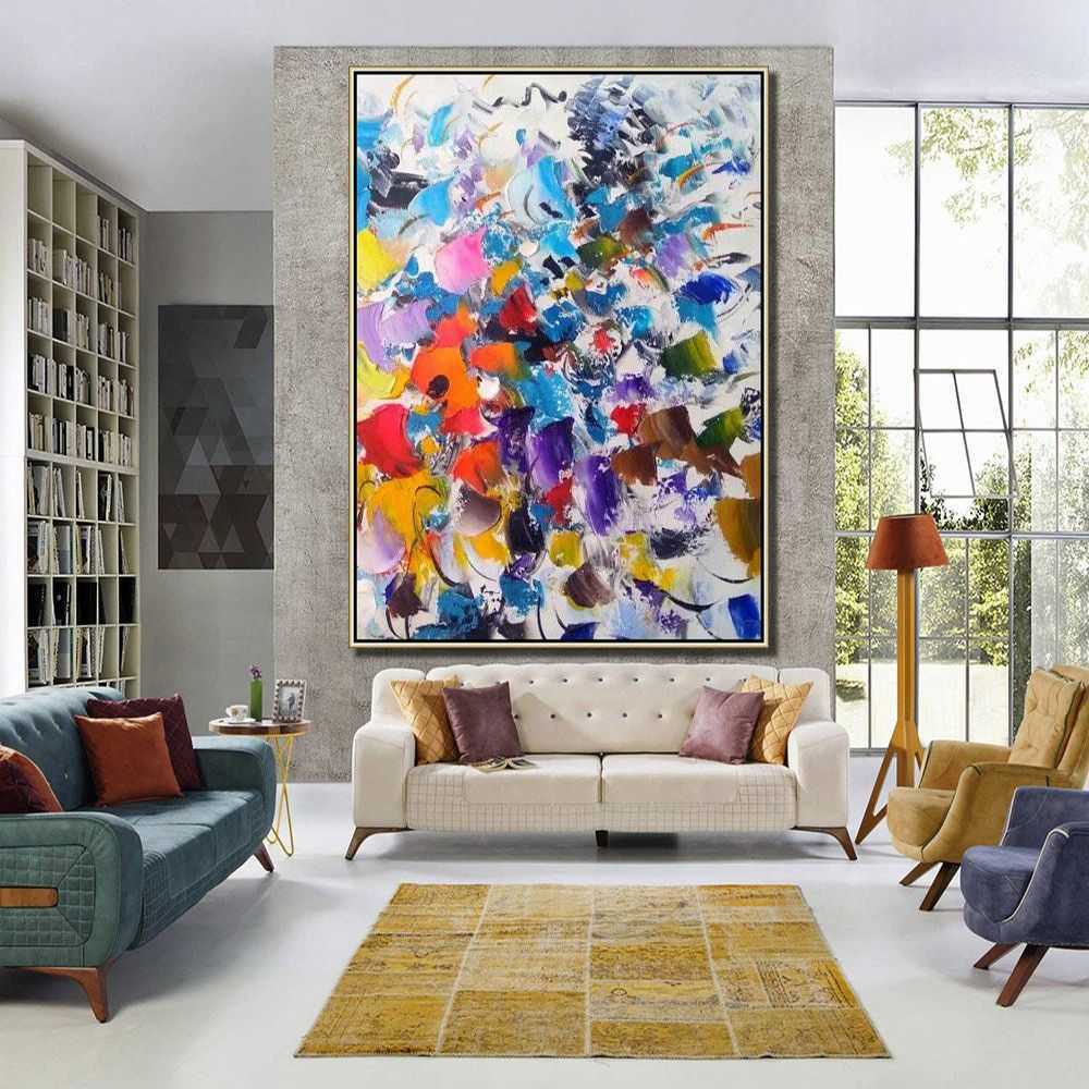 Hand Oil Painting Wall Art Abstract painting Original painting Hand painted canvas art Home Hallway Hall Decoration Painting