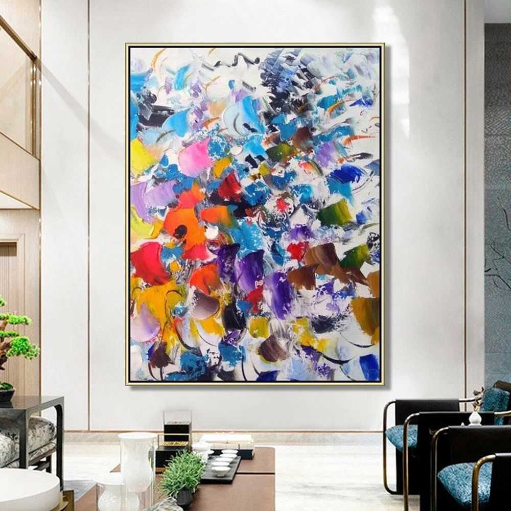 Hand Oil Painting Wall Art Abstract painting Original painting Hand painted canvas art Home Hallway Hall Decoration Painting