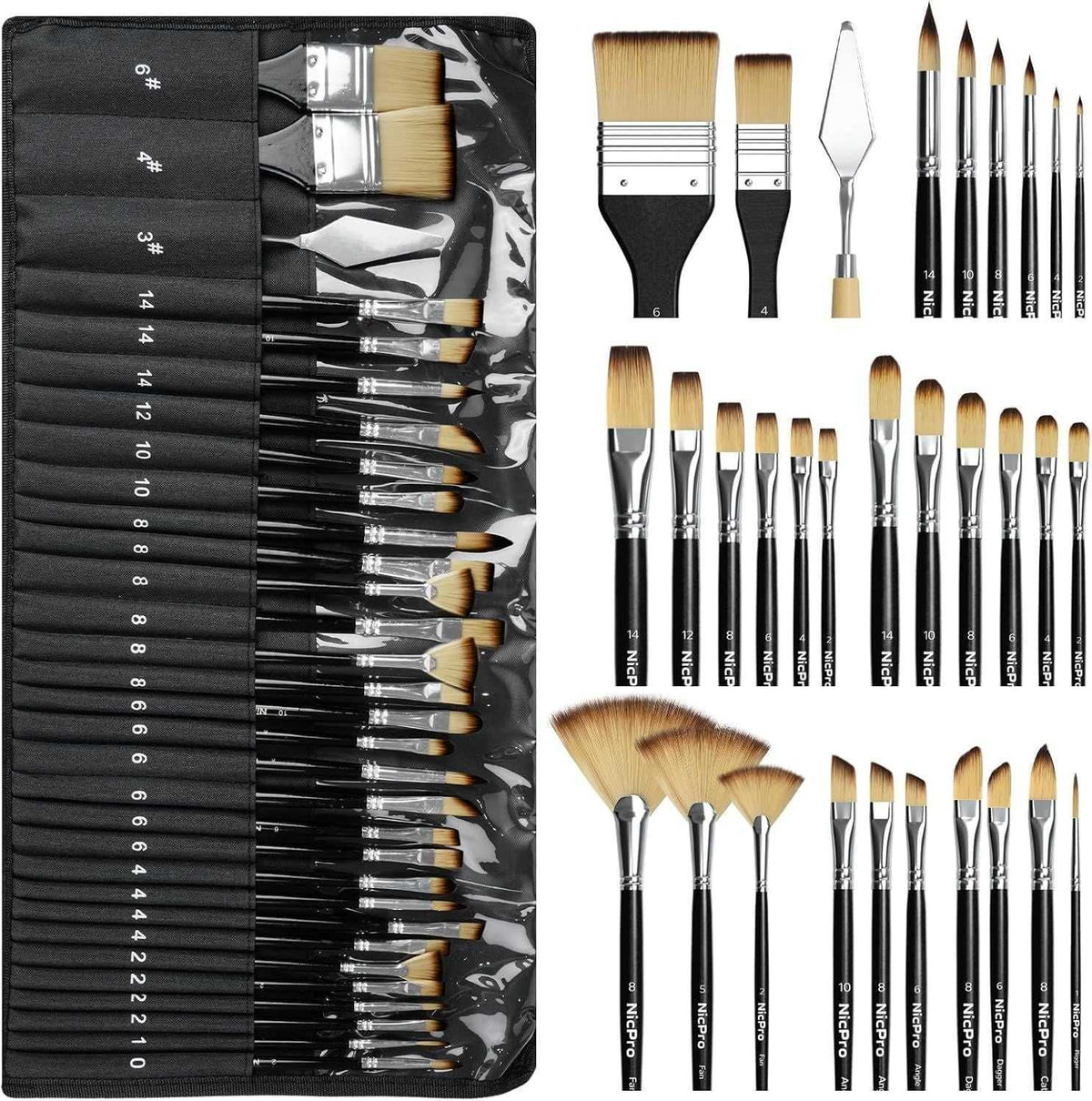 Unlock Your Creativity with the 30-Piece Paint Brush Collection – Perfect for Acrylic, Oil & Gouache Art