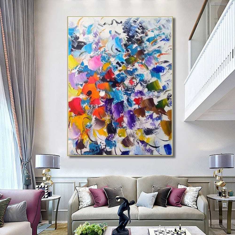 Hand Oil Painting Wall Art Abstract painting Original painting Hand painted canvas art Home Hallway Hall Decoration Painting