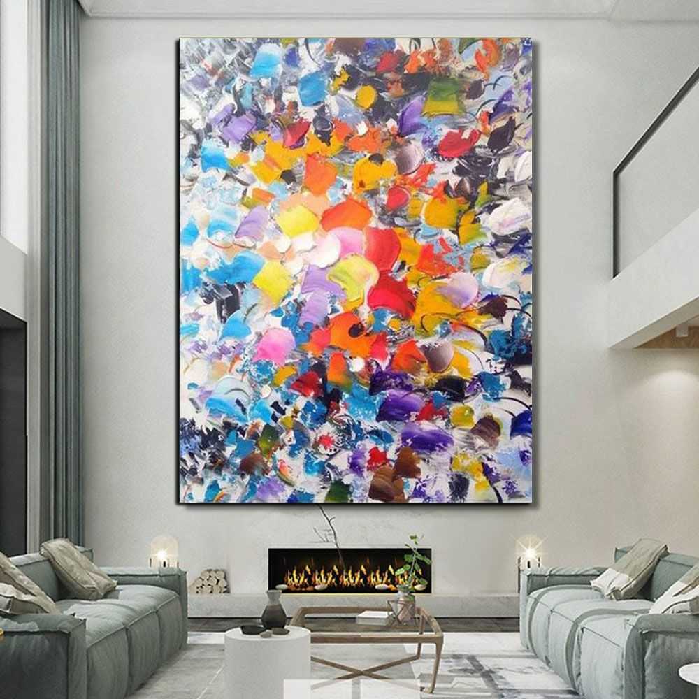 Hand Oil Painting Wall Art Abstract painting Original painting Hand painted canvas art Home Hallway Hall Decoration Painting